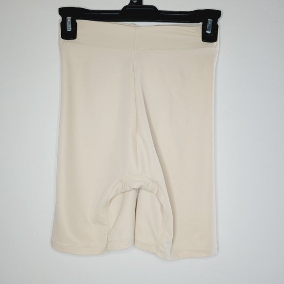 Maidenform Shapewear Shorts High Waist Small Cream Body Slimming Tight Flexees - Picture 2 of 11